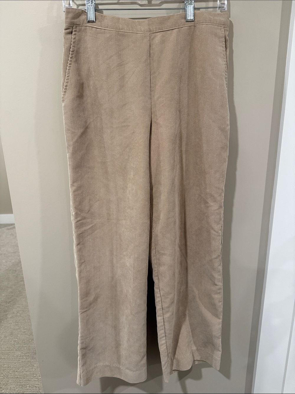 Alfred Dunner Wide-Leg Corduroy Pants in Tan